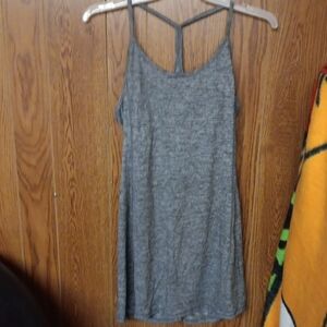 Calvin Klein Gray Razorback Knit Athletic Dress
